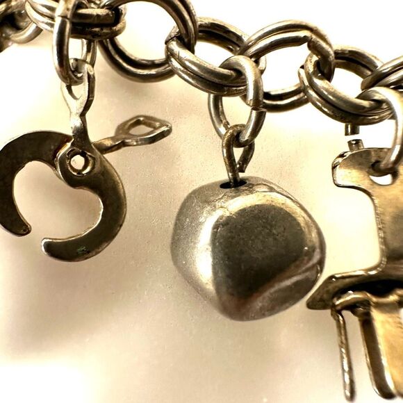 Silver tone charm bracelet - Picture 8 of 10